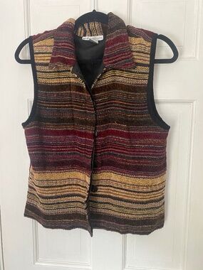 90s vintage dress barn vest multicolor